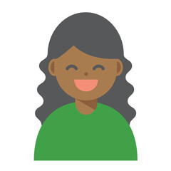 笑顔の女性のアイコン