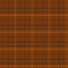 Plaid with twill weave repeat pattern in brown.Gingham seamless pattern with stripes.Checkered tartan Geometric graphic vector illustration background.