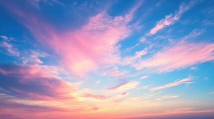 Obraz premium Tranquil Sunrise Sky with Soft Spreading Light, Nature's Gentle Awakening