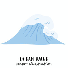 Ocean wave, Wave, Beach, Ocean, Vector illustration