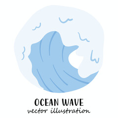 Ocean wave, Wave, Beach, Ocean, Vector illustration