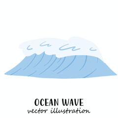Ocean wave, Wave, Beach, Ocean, Vector illustration