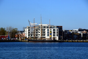 Historical Sailing Ship in the Port of Eckernförde, Schleswig - Holstein
