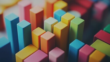 Obraz premium Colorful building blocks