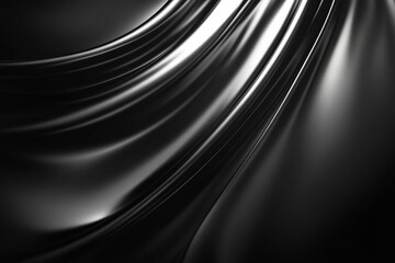 A smooth and elegant abstract background featuring a gradient transition from black to silver. The shiny and sophisticated texture is perfect for showcasing high-end products
