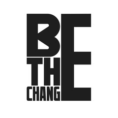 Empowering 'Be the Change' Stock Vector Image for Positive Design