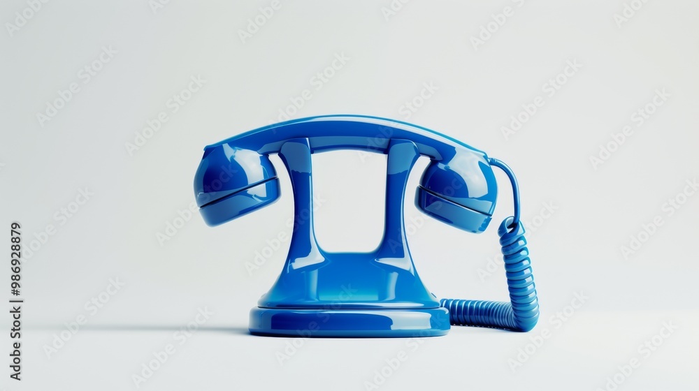 Poster blue phone icon or contact website mobile symbol isolated on classic communication telephone white b