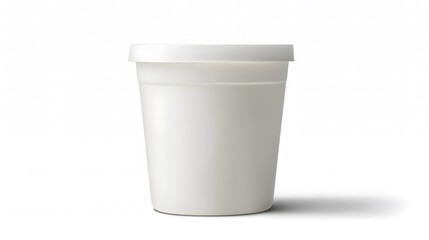 Greek yogurt cup package isolated on a white transparent background, showcasing the product clearly for marketing and product display.