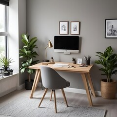 modern office interior with desk
