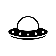 UFO icon isolated on white background.