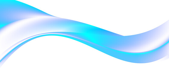 abstract green turquoise and blue gradient wave curve shape design transparent background
