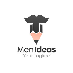 Men Idea Logo Design Template. Good for Business, Agency, Community and Organization