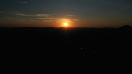 Sunset over the small town of Česká Kamenice.