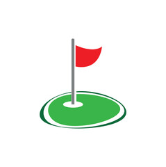 mini golf icon on white background	