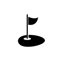 mini golf icon on white background	