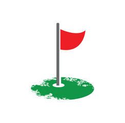 mini golf icon on white background	