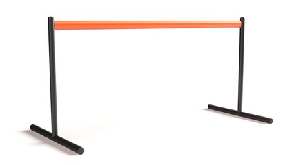 Obraz premium Hurdle isolated on a white transparent background, rendered in 3D.