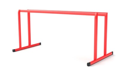 Fototapeta premium Hurdle isolated on a white transparent background, rendered in 3D.