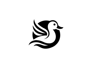 duck logo vector illustration. duck head logo template
