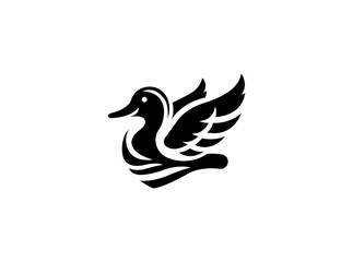 duck logo vector illustration. duck head logo template
