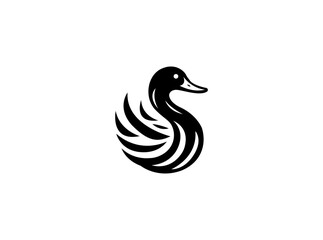 duck logo vector illustration. duck head logo template
