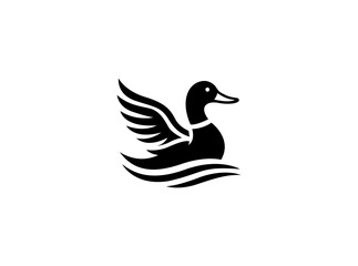 duck logo vector illustration. duck head logo template
