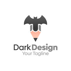 Dark Design Logo Design Template. Good for Business, Agency, Community and Organization