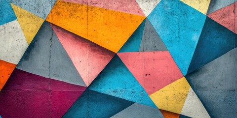 Colorful Wall with Triangles