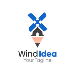 Wind Idea Logo Design Template. Good for Business, Agency, Community and Organization