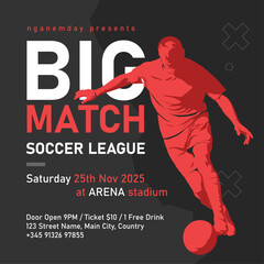 big match soccer flyer template