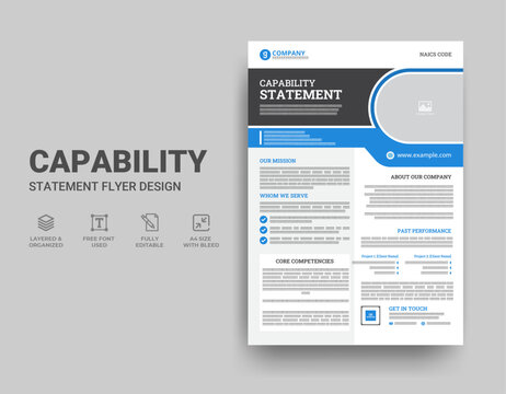 Company Capability Statement Template Design
