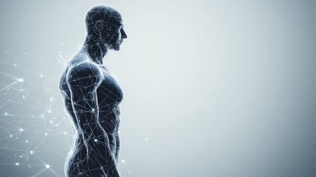 Dynamic athlete motion showcasing energy and movement study on blank slate copy space background