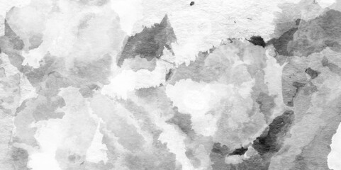 Watercolor grey abstract painted splashed background, abstract art from ink and Alcohol ink colors soft paper texture background, black and white grunge texture with watercolor stains.