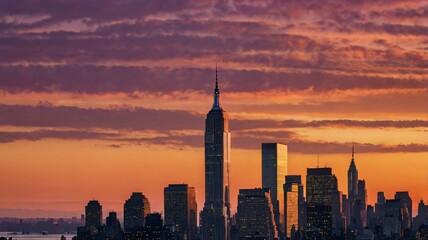 Fototapeta premium A panoramic view of the New York City 