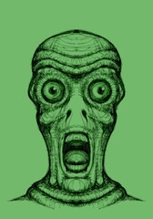 Alien creature, sketch - digital painting © neurostructure