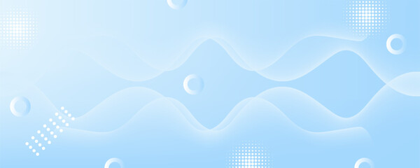 Modern background. Blue and white gradation. Geometric wave effect