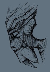 Alien creature, sketch - digital painting © neurostructure