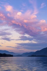 Capture dreamy and ethereal cloud formations in pastel colors, creating a serene and tranquil backdrop