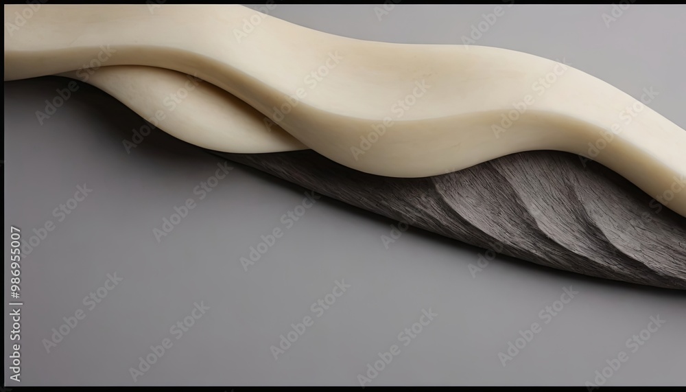 Aufkleber a white and black object with a curved edge