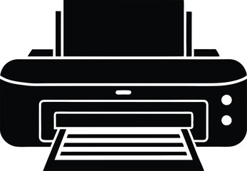 Printer silhouette vector, printer icon