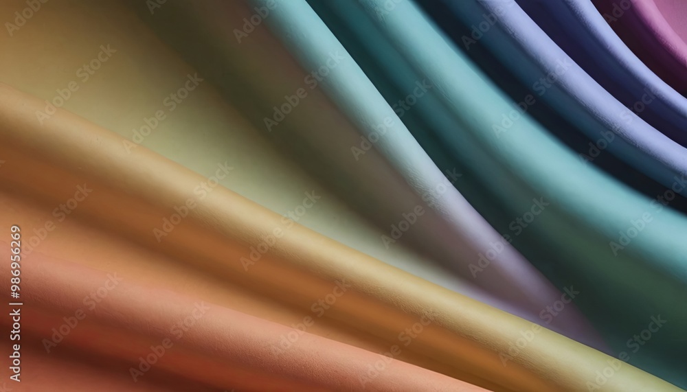 Poster a colorful piece of fabric with a rainbow pattern