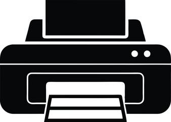 Printer silhouette vector, printer icon