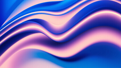 Obraz premium A vibrant abstract image featuring flowing waves of blue purple pink red and orange colors