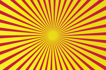 yellow comic background with sun burst and dot halftone. Cartoon funny retro pattern strip mock up. Vintage backdrop for comic superhero text, speech bubble.