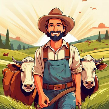 cow-boy, animal