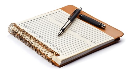 Organized Business Planner with To-Do List and Pen on White Background