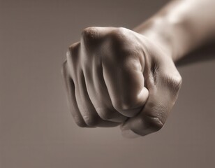 A series of powerful, clenched fists in various skin tones symbolize unity, strength, resistance, and solidarity