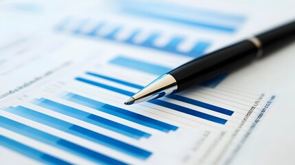Financial Report with Key Data Highlighted on White Background for Business Concept and Analysis