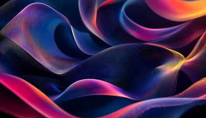 A colourfull vector abstract background featuring complex geometric patterns and smooth gradients. Perfect for digital art and graphic design projects, evoking depth and mystery.