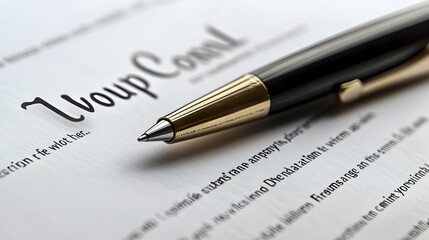 Contract Ready for Signature with Pen Beside in Business Concept